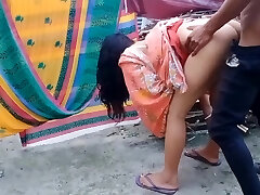 Indian Village Chachi Nail With Dever Ji Outdoor Standing Doggy Style Position