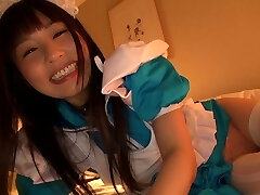 Tsubomi playing naughtily while wearing her cute maid costume Tsubomi playing naughtily while wearing her cute maid costume