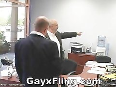 Gay Bear Couple Hardcore In Office