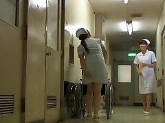 Nurse got her yellow and black thong seen on sharking movie