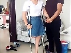 Sexy RAK Amputee Wife attempts High Heels Sexy RAK Amputee Wife attempts High Heels