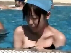 Swimsuits Dissolve Public Pool ENF CMNF Japanese