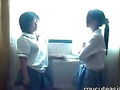 Barely legal japanese cuties get frisky Barely legal japanese cuties get frisky