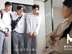 Asian teacher gang-banged by her energized students Asian teacher gang-banged by her energized students