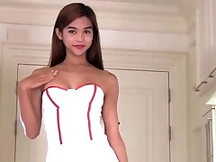 Nurse ladyboy wanks off