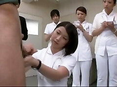 japoński pielęgniarka tech wytrysk extraction