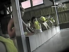 Asian women are staying under the streams of shower water dvd 03241