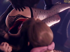 Final Fantasy - Aerith Gainsborough Big Black Cock Table Plow Creampie (Animation with Sound)