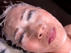 Japanese Girl - Huge Amount Of Cum On Her Face