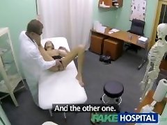 FakeHospital Hot girl with big knockers gets doctors treatment before learning she can spray