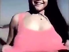 Large boobed nymph teases for jesus