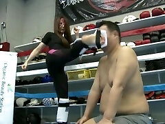 Asian mistress Kaede kickboxing domination part 2