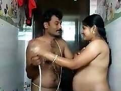 Indian Bhabhi In Bathroom