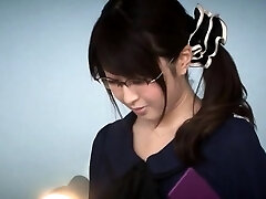 Hottie kneels and begins engulfing cocks in school bukkake