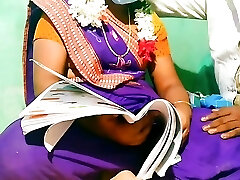 indian beauty teachar studend having romp in home