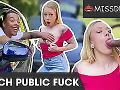 IN PUBLIC: Black Dude boinks White Teen in His Car and elderly people walk by: Chrystal Sinn - MISSDEEP.com