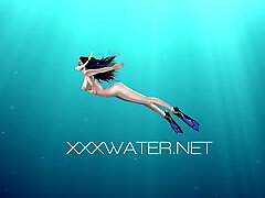 Katya Nakolkina with another doll in the pool Katya Nakolkina with another doll in the pool