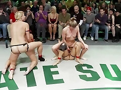 To sexy nude wrestling bitches get nailed with big long strap-ons