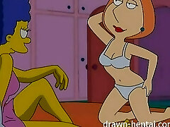 Lesbian Anime Porn - Marge Simpson and Lois Griffin