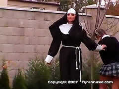3 schoolgirls and a Nun