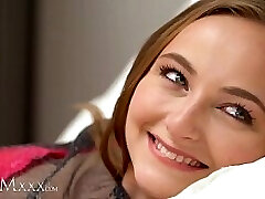 MOMxxx Pilllow humping teen babe Lady Bug girl-on-girl love lesson from hot MILF Nathaly Cherie