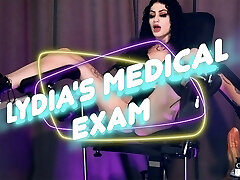Demon Nurse Ravyn Alexa examines all of goth hottie Lydia Dark-hued's holes until she sprays