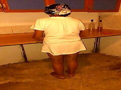 Mature stockings fetish in real country house