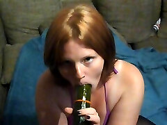 GERMAN Bbw FUCKS HUGE CUCUMBER! Show her Master dedication!