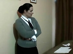 Busty mature mistress and her submissive thrall