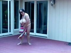 Indian Good-sized Knocker 50yo Aunty Mira and Me At The Pool