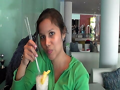 Prostitute and medical Medic Karem Cecilia in Cocktail Bar