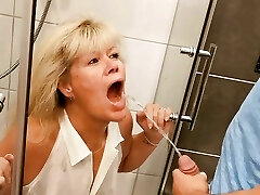 German mature Housewife fucks younger stud and caught from husband