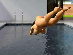 Summer with Mia 2 Stepson massages n fucks mother by pool