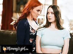 MOMMY'S GIRL - Messy Hazel Moore Trains Her Ginger-haired Stepmom How To Use A Computer The Proper Way
