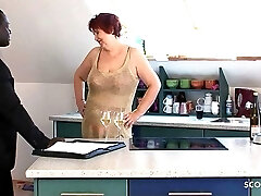 German Big-titted Mature Granny Seduced Black Guy To Fuck