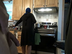 RISKY!!! Flashing Huge Manhood For Muslim Stepmom