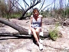 Granny fucked outdoor