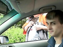 Hot grandma takes dual penetration outdoors Hot grandma takes dual penetration outdoors