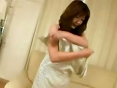Oriental mature tramp shows her body then massages her clitoris