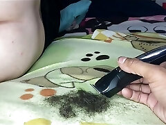 Cuckold husband shaves his sizzling wife's pussy so she can see her lover