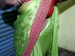 My Indian stepmom sundress eliminate and saree wear my front side I see and record video