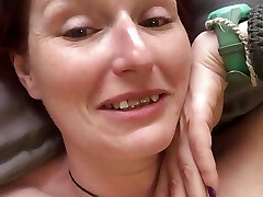 Jaw-dropping mom attempts to keep her moaning down so she isn't caught again