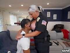Mature police officer needs a ample black manstick to satisfy her lust