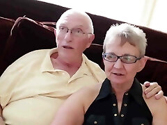 Grandmother and grandpa with boy