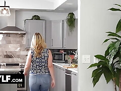 Generous Step-mom Luvs Sharing And Teaches Her Step-daughter's Boyfriend How To Pummel A Young Cooch