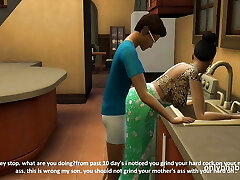 Kitchen fuck-fest in morning Hindi darty taking