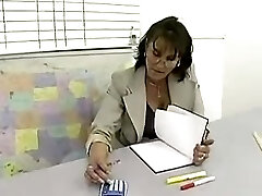 Mature instructor with student