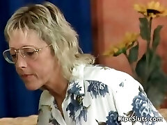 Handsome blonde mature teacher is hot as she part6