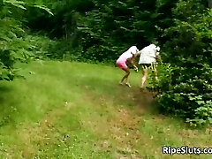 Gorgeous mature blond gets pierced