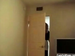 First-timer maid sucking cock